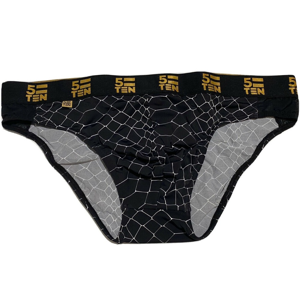 5EQUALS10 (5=TEN) BLACK MAMBA MEN'S BIKINI BRIEF XL